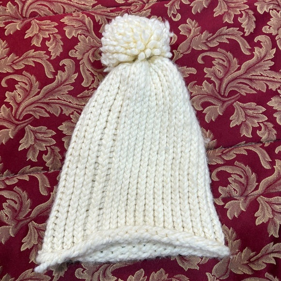 Share  Cream Sock Cap Knit Beanie Hat (One Size) - Picture 2 of 3